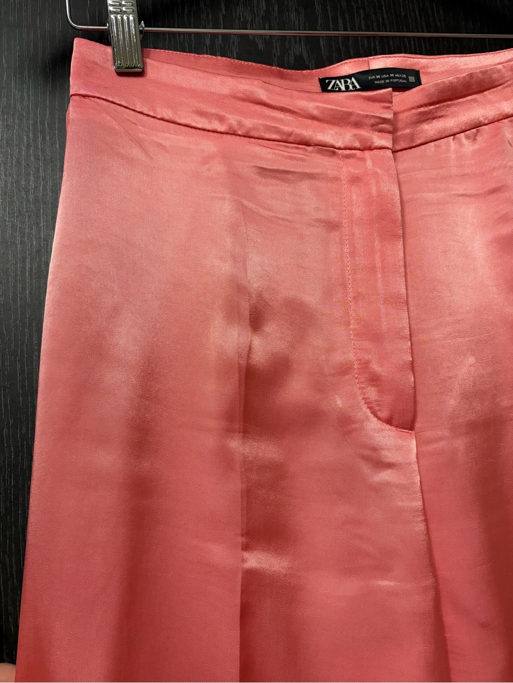 ZARA PINK SATIN EFFECT
STRAIGHT LEG PANTS - Picture 11 of 11